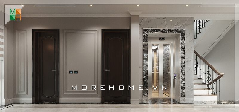 Cửa gỗ nâu tự nhiên với sắc màu sang trọng có thể được sử dụng trong nhiều không gian như chung cư, nhà phố, biệt thự...
